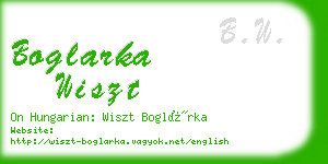 boglarka wiszt business card